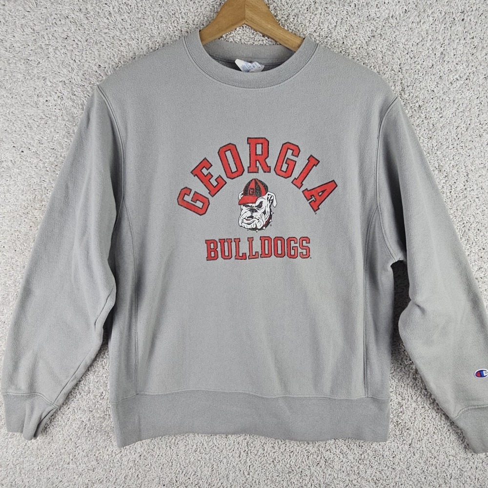 Vintage Champion Reverse Weave Georgia Bulldogs Arch Over Sweatshirt Mens Medium
